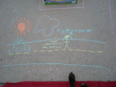 Kasen's drawing of Mommy as a fast runner